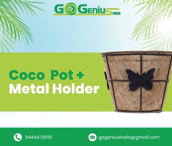 Coco Pot + Metal Holder